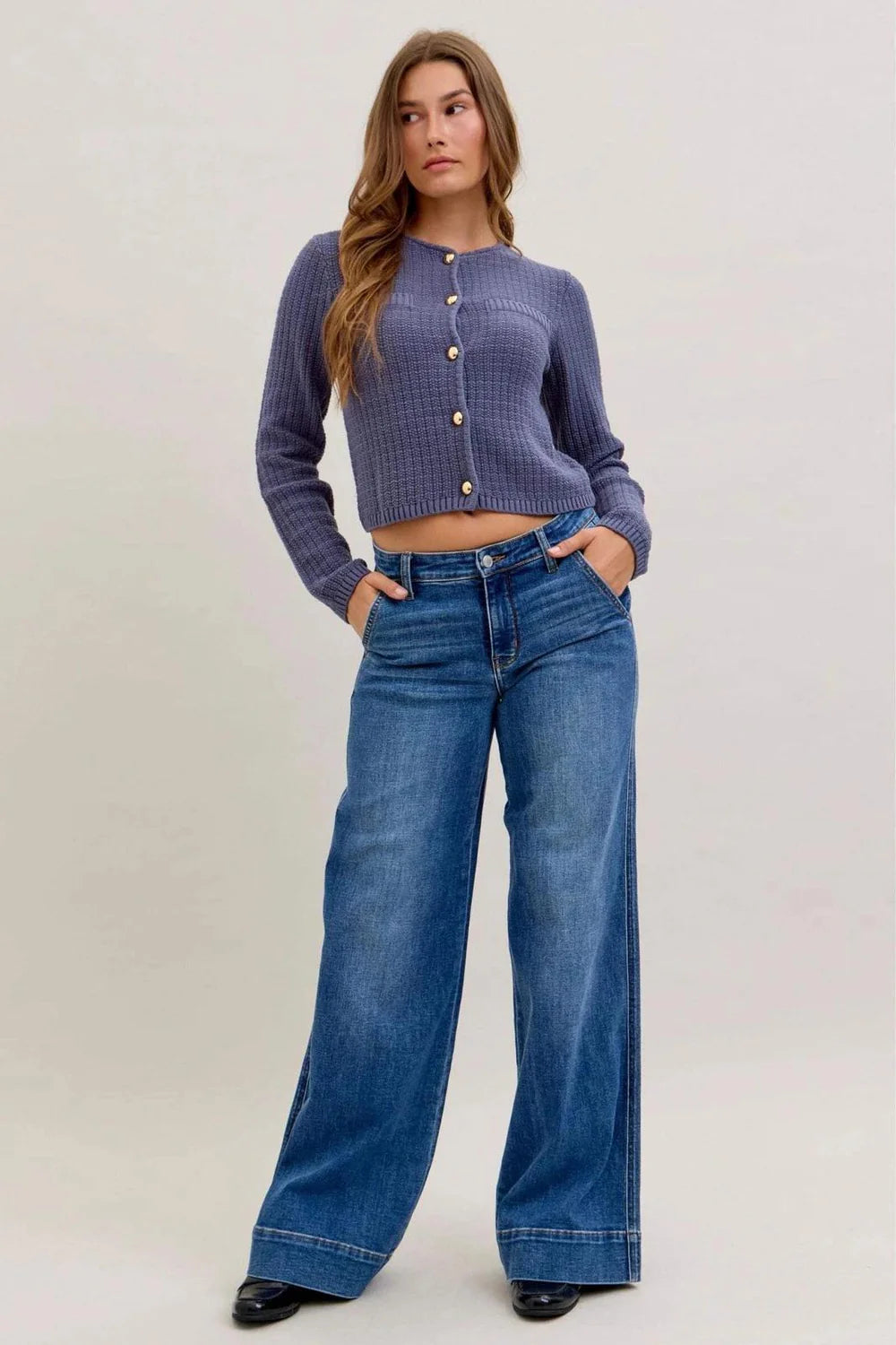 Brynn MR Trouser Retro Wide Judy Blue Jeans