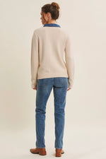 Classic Yet Endlessly Wearable Henley Sweater - Ecru