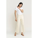 Sandwisp High Wide Crop Raw Hem Mica Jeans