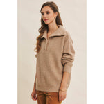 Essential Wool Waffle Knit Pullover - Toffee