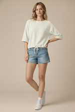 Round Neck Capri Top