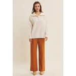Essential Wool Waffle Knit Pullover - Cream