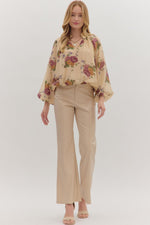 Floral Whispers Puff Long Sleeve - Ecru