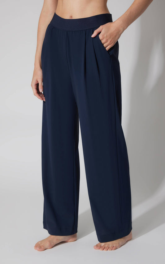 Wide Leg Pants - True Navy