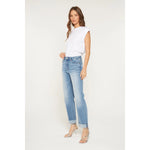 Shea HR Straight Leg Cuffed Hem Mica Jeans