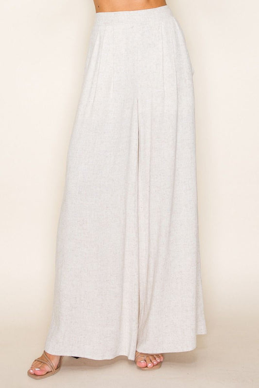 Natural High Waisted Solid Knit Pants