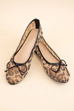 Mesh Leopard Printed Flat Shoes