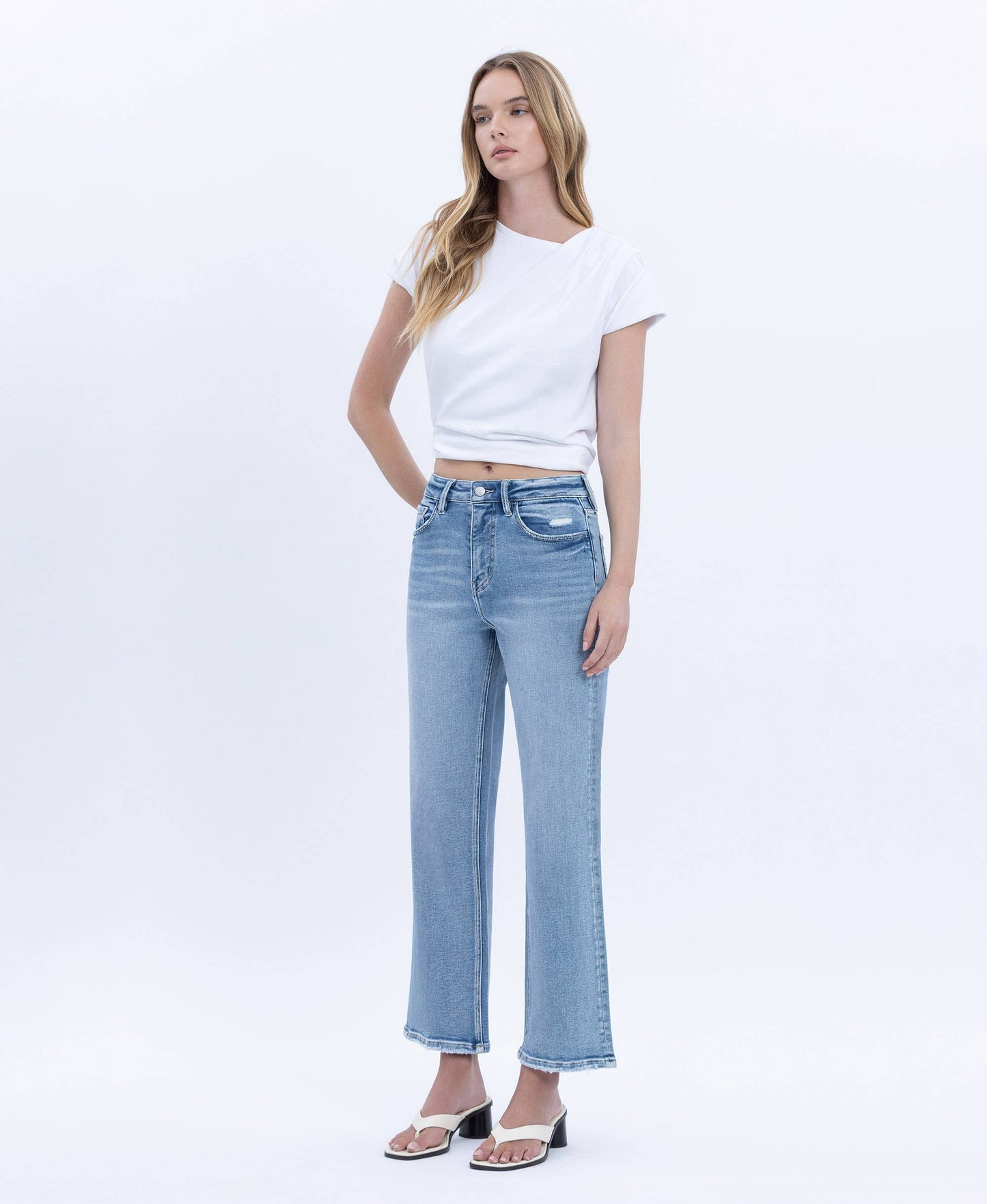 Enhance Super HR Ankle Slim Wide Vervet Jeans