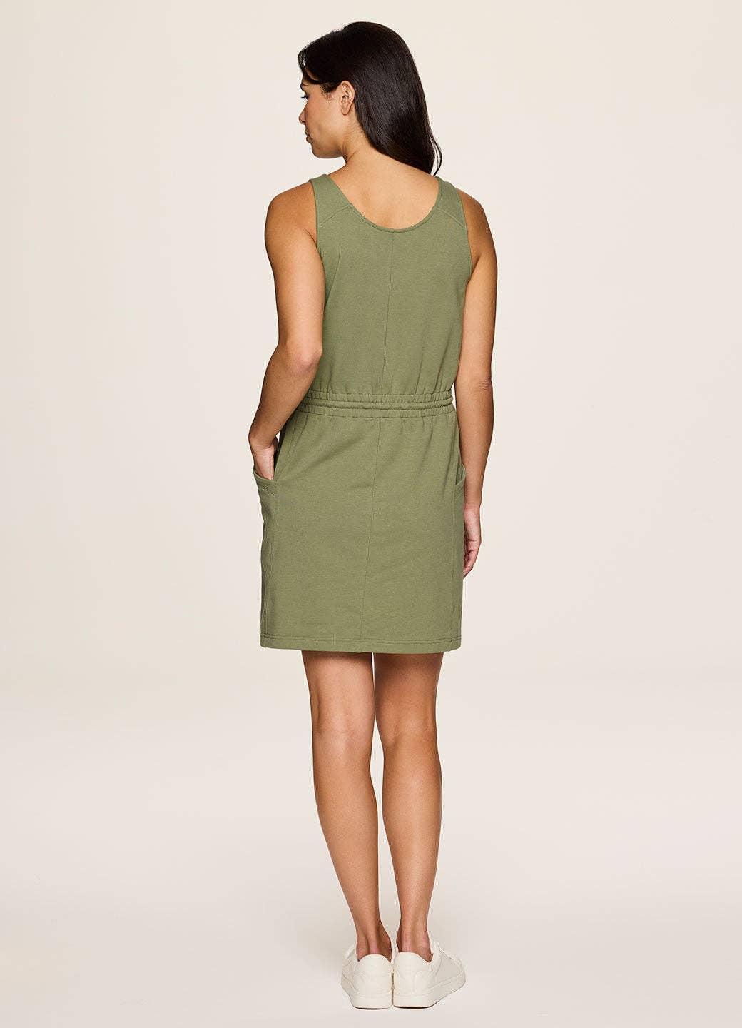 Coastal Cove Tank Dress: Olive