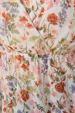 Floral Sleeveless Peplum Top - Ivory
