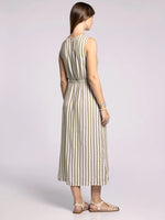 Jane Midi Dress - Cream/Olive