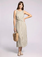 Jane Midi Dress - Cream/Olive