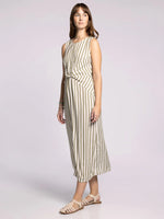 Jane Midi Dress - Cream/Olive