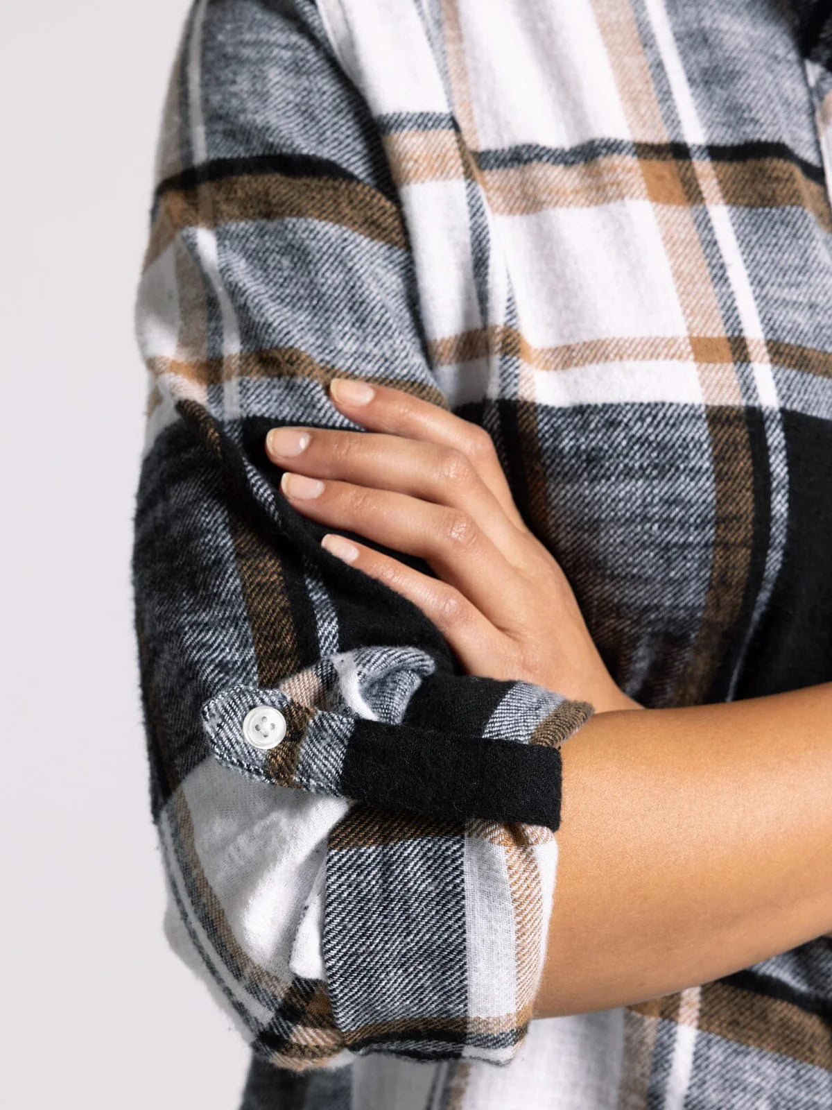 Kacey Shirt - Black Brown Plaid