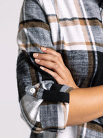 Kacey Shirt - Black Brown Plaid