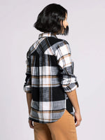 Kacey Shirt - Black Brown Plaid