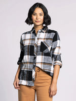 Kacey Shirt - Black Brown Plaid