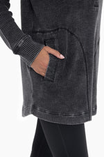 Cotton Mineral Wash Waffle Knit Tunic