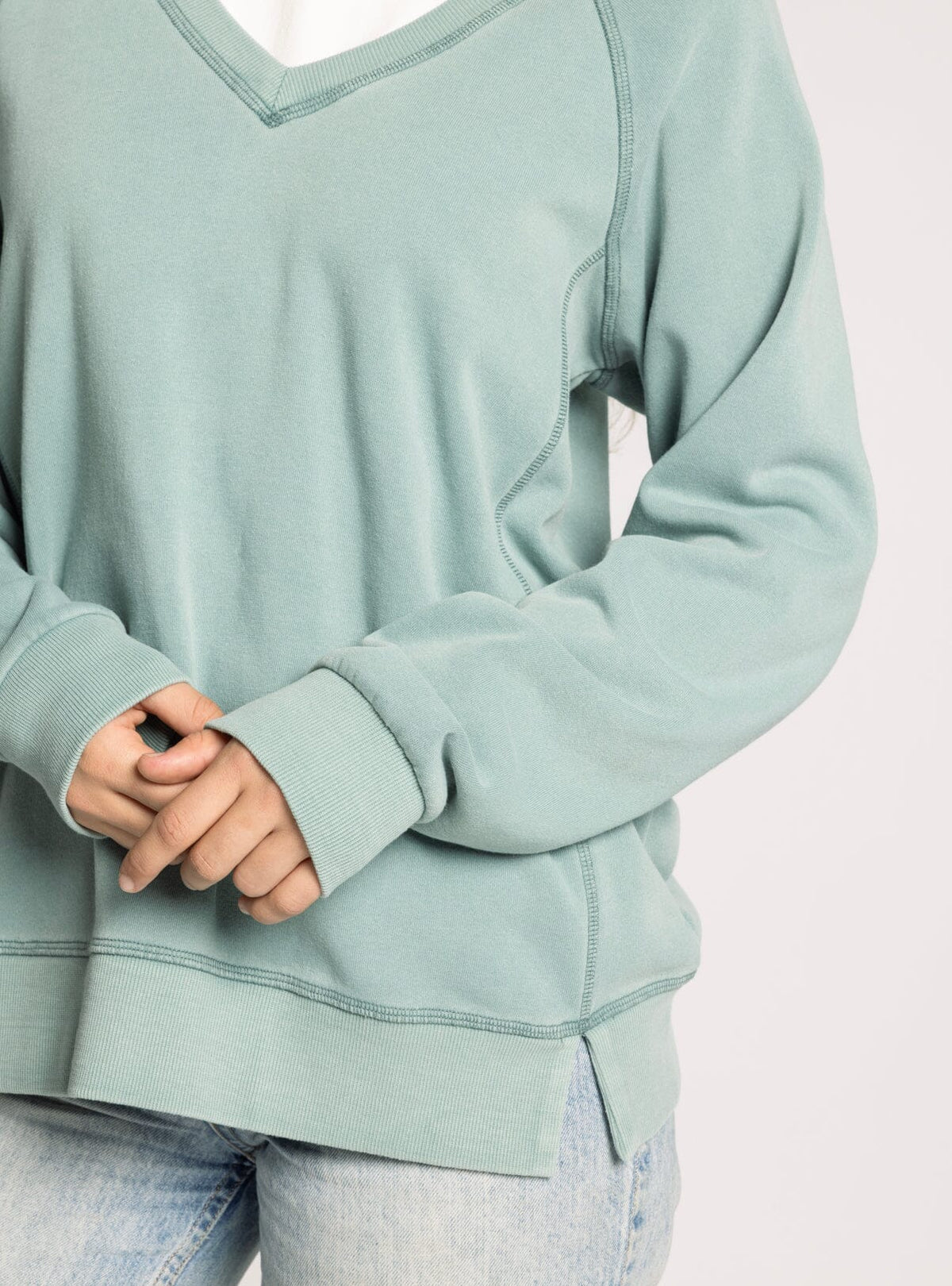 Ruby Sweatshirt - Light Teal Blue