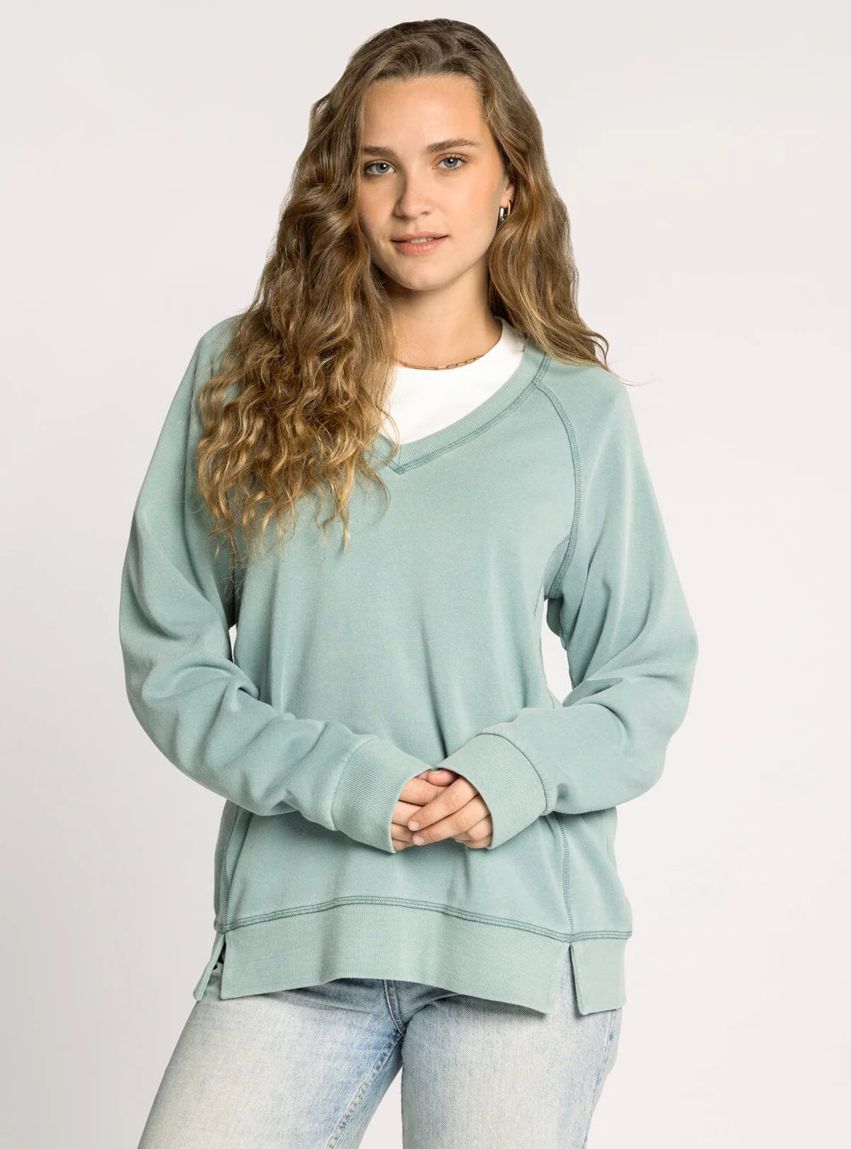 Ruby Sweatshirt - Light Teal Blue