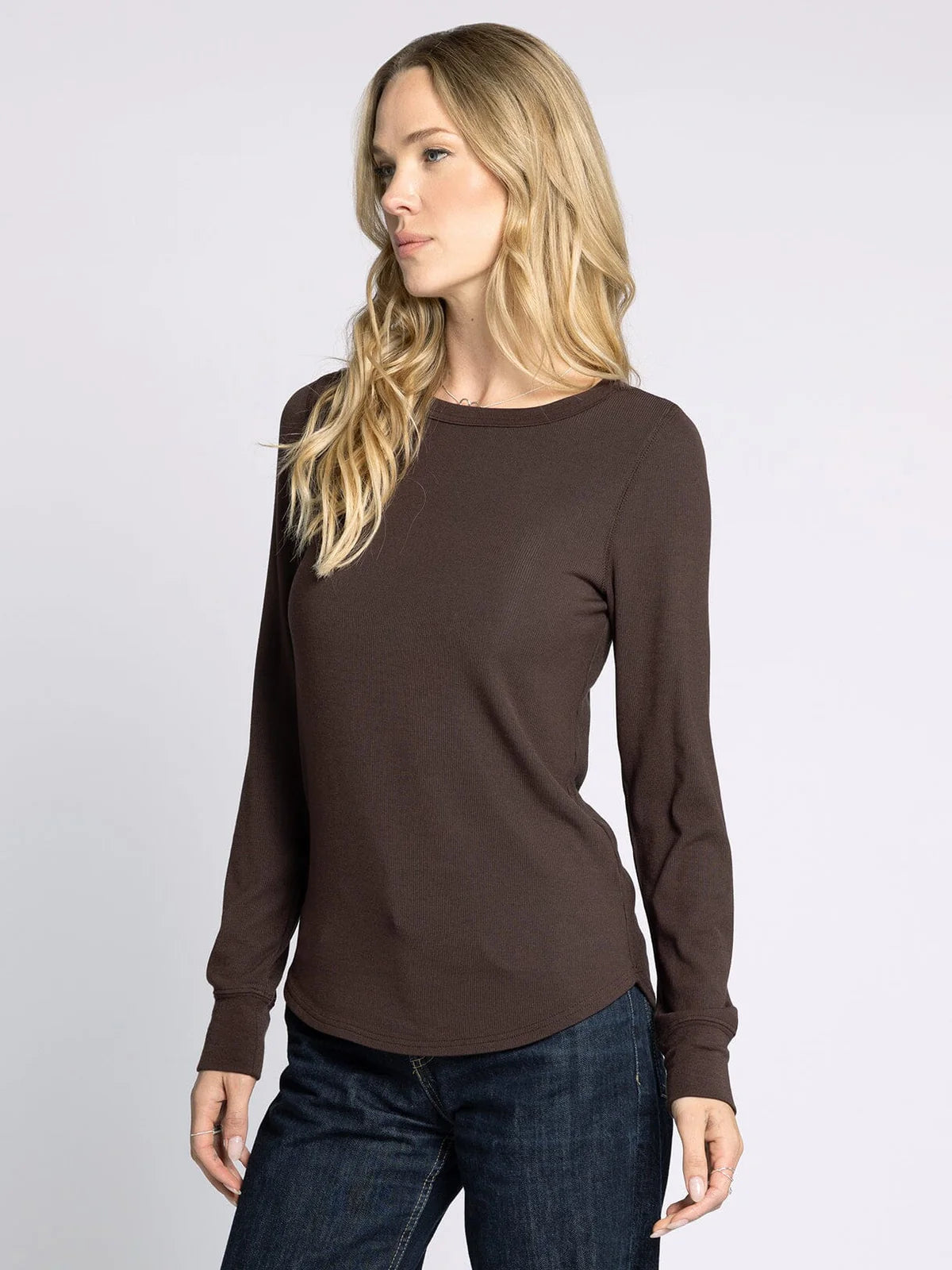 Stacy Long Sleeve - Coffee Bean