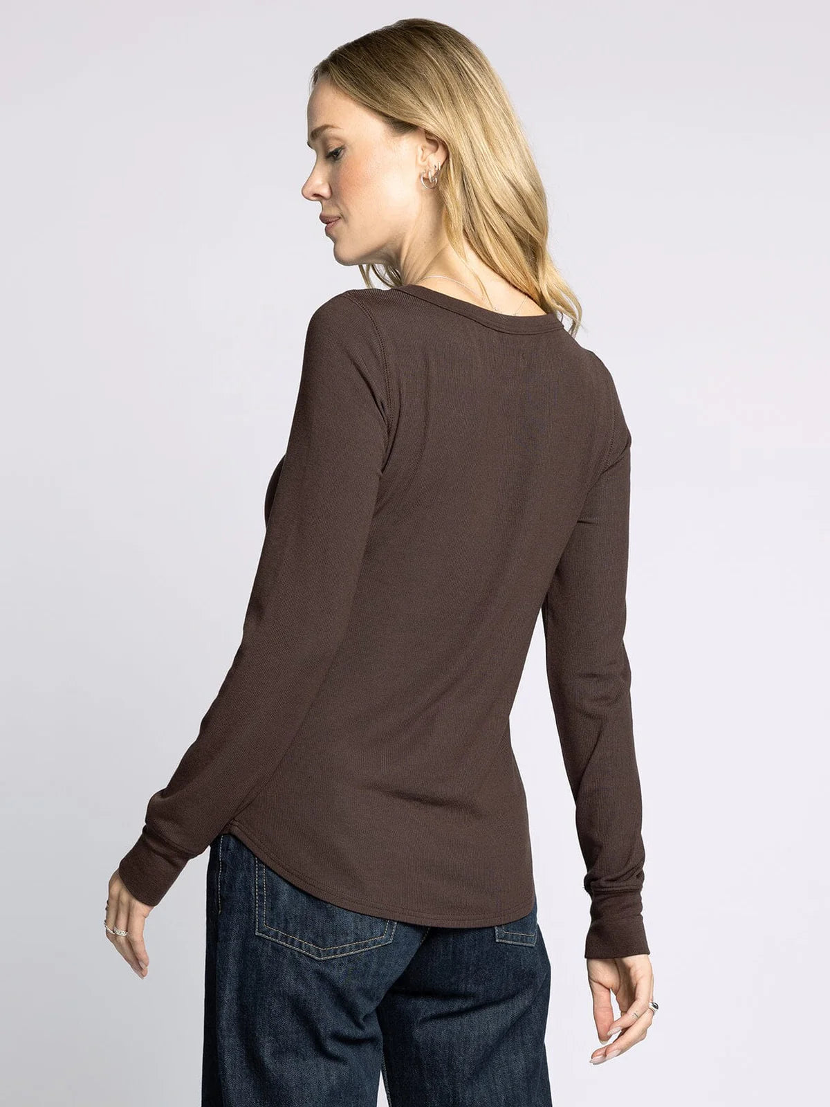 Stacy Long Sleeve - Coffee Bean