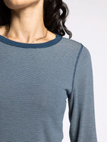 Stacy Long Sleeve - Navy Ivory