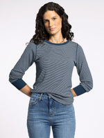Stacy Long Sleeve - Navy Ivory