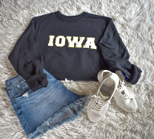 Iowa Chenille Patch Sweatshirt
