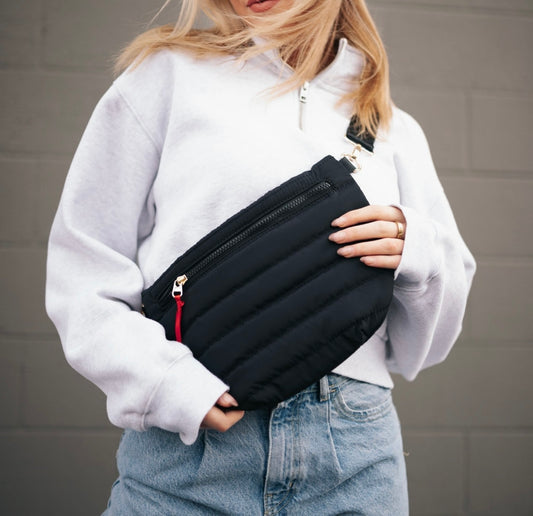 Jolie Puffer Belt Bag - Black